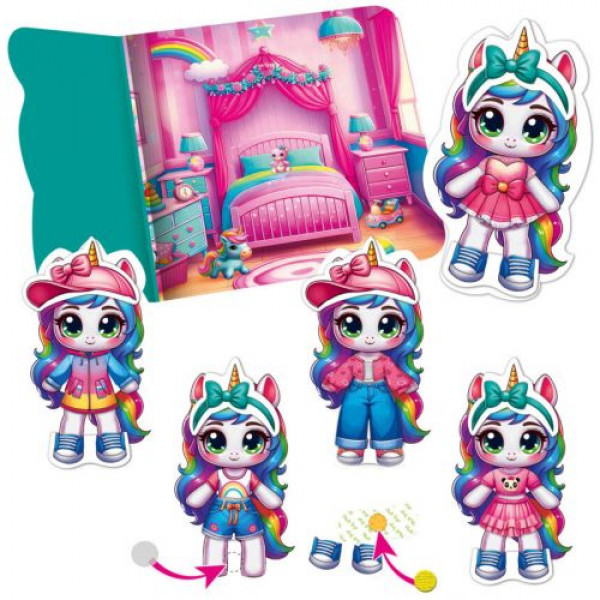 Гра розвиваюча Vladi Toys з липучками "Єдиноріжка"
