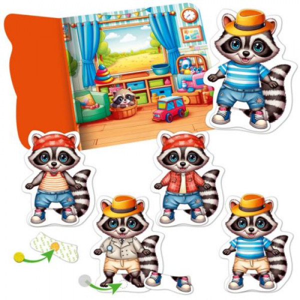 Гра розвиваюча Vladi Toys з липучками "Єнотик" VT1320-02