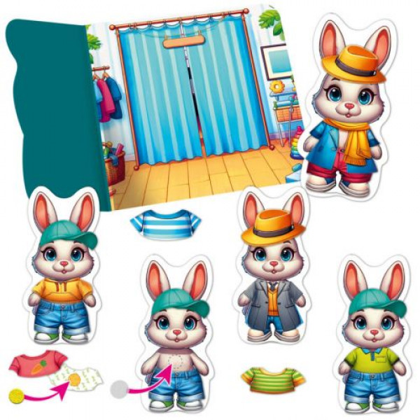 Гра розвиваюча Vladi Toys з липучками "Зайчик" VT1320-04