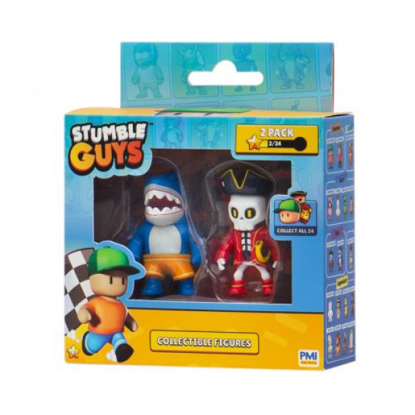 Набір колекційних фігурок STUMBLE GUYS - МЕГАЛОДОН І КАПІТАН НОХАРТ (2 фігурки, 6 cm)