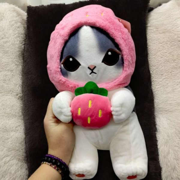Мʼяка іграшка "Котик аніме" (33 cм), рожевий