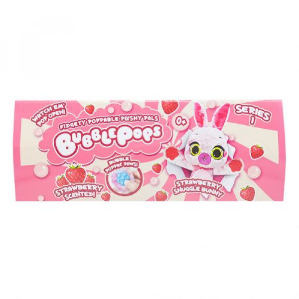 М’яка іграшка з ароматом "Полуничне зайченя", 34 см Bubble Pops