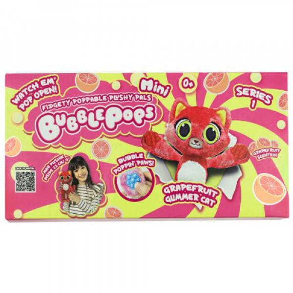 М’яка іграшка з ароматом міні "Грейпфрутова кішка" (20 см) Bubble Pops