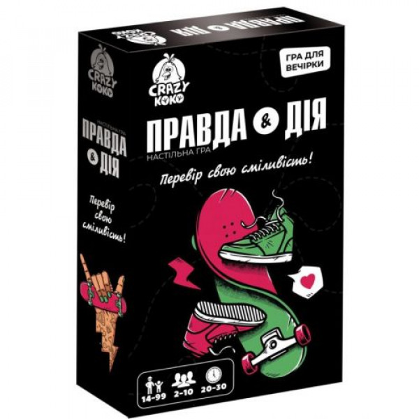 Гра настільна розважальна "Правда або дія" Crazy Koko 14+ (укр)