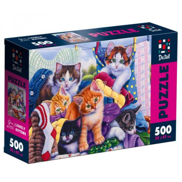 Пазли De.tail. Милі кошенята. 500 деталей