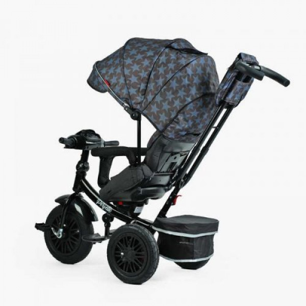 Велосипед 3-х колісний "BestTrike Perfetto" (поворотне сидіння, колеса гумові надувні, кошик, фара музична, USB, Bluetooth)