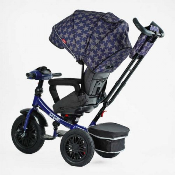 Велосипед 3-х колісний "BestTrike Perfetto" (поворотне сидіння, колеса гумові надувні, кошик, фара музична, USB, Bluetooth)
