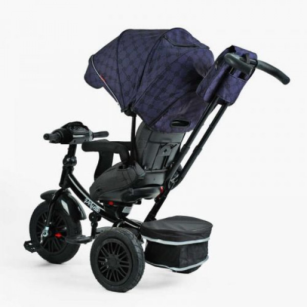 Велосипед 3-х колісний "BestTrike Perfetto" (поворотне сидіння, колеса гумові надувні, кошик, фара музична, USB, Bluetooth)