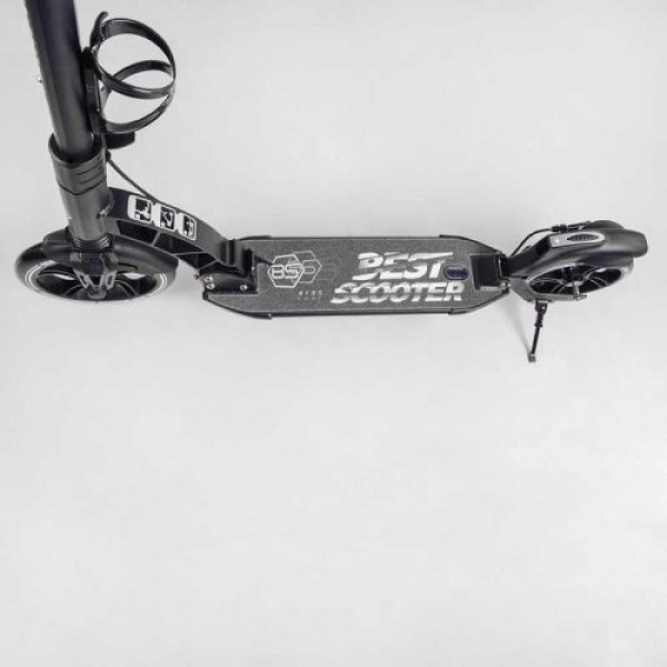 Самокат двоколісний "Best Scooter" (ФАРА, переднє колесо PU 230 мм, заднє колесо 200 мм, 2 амортизатори, дискове гальмо, затискач керма)