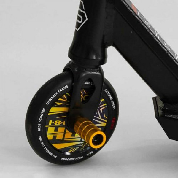 Самокат трюковий "Best Scooter. HOP" (HIC-система, ПЕГИ, алюмінієвий диск та дека, колеса PU, d=120 мм, ширина керма 58 см)
