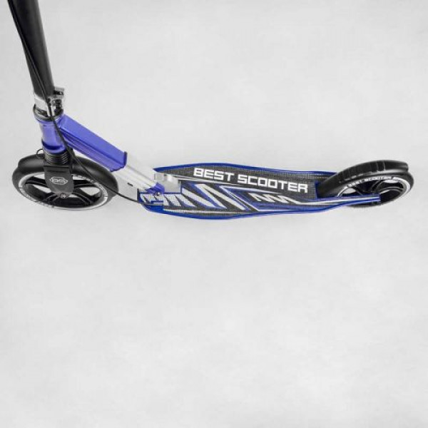 Самокат алюмінієвий "Best Scooter" (колеса PU, ФАРА, затискач керма, d передніх коліс - 230мм, d задніх коліс 200мм, 1 амортизатор передній)