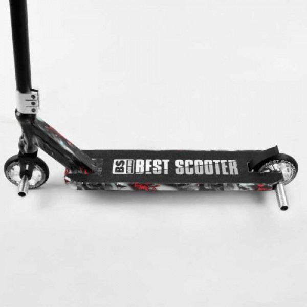 Самокат трюковий "Best Scooter" (HIC-система, ПЕГИ, алюмінієвий диск та дека з ПРИНТОМ, колеса PU, d = 110мм, ширина керма - 60 см, в коробці)