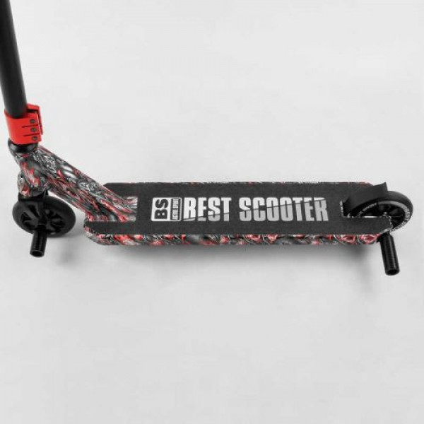 Самокат трюковий "Best Scooter" (HIC-система, ПЕГИ, алюмінієвий диск та дека з ПРИНТОМ, колеса PU, d = 110 мм, ширина керма - 60 см, в коробці)