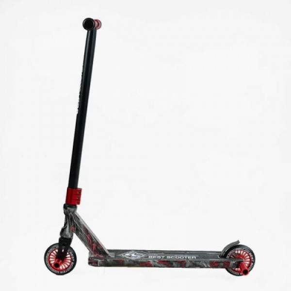 Самокат трюкових "Best Scooter" (HIC-система, ПЕГИ, алюмінієвий диск і дека з принтами, колеса PU, d = 110мм, ширина керма - 60 см)