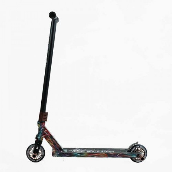 Самокат трюковий "Best Scooter" (HIC-система, ПЕГИ, алюмінієвий диск та дека з ПРИНТОМ, колеса PU, d = 110мм, ширина керма - 60 см)