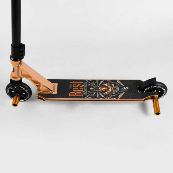 Самокат трюковий "Best Scooter" (HIC-система, ПЕГИ, алюмінієвий диск та дека, АНОДОВАНЕ ФАРБУВАННЯ, колеса PU, d = 110мм, ширина керма - 60 см)