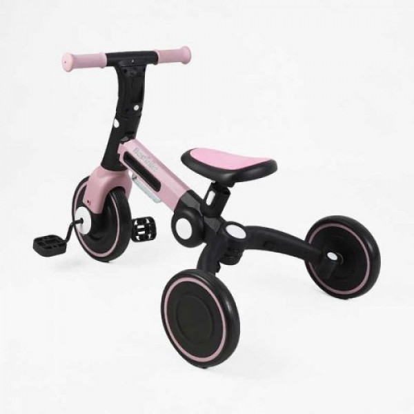 Велосипед 3-х колісний BS-11402 Best Trike колеса EVA переднє 8’’, заднє 6’’, нейлонова рама, трансформується у велобіг,підсвічування, в коробці