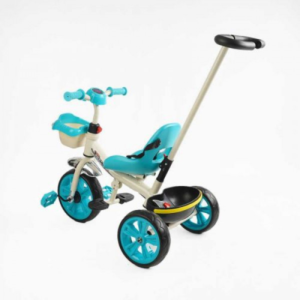 Велосипед 3-х колісний BS-70815 Best Trike колеса EVA переднє 10’’, заднє 8’’, сталева рама, УКР. ОЗВУЧУВАННЯ, батьківська ручка, в коробці