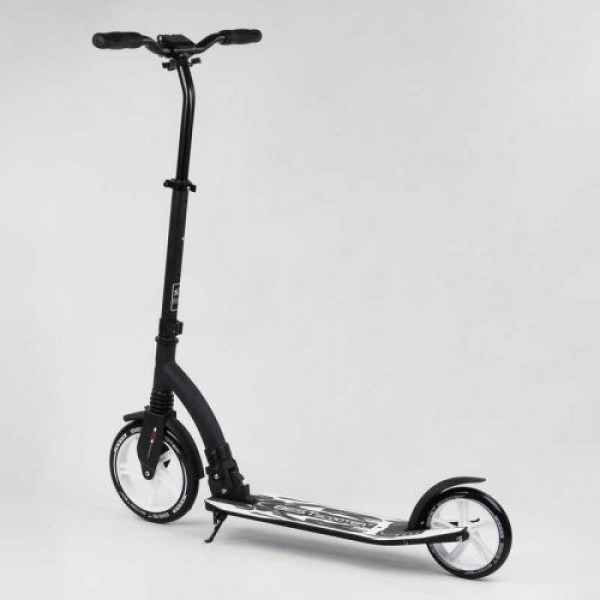 Самокат двоколісний Best Scooter 75343 колеса PU - переднє 23 см, заднє - 20 см, 1 амортизатор, широкий руль, зажим руля, в коробці