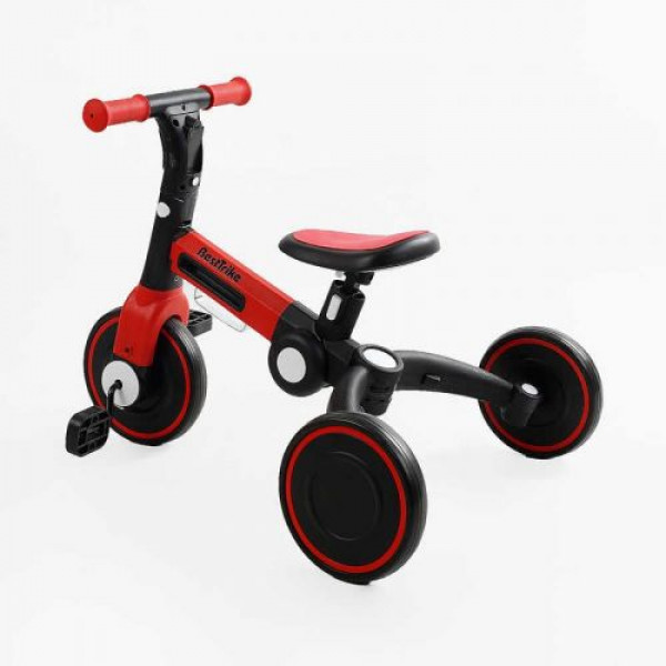 Велосипед 3-х колісний BS-45459 Best Trike (1) колеса EVA переднє 8’’, заднє 6’’, нейлонова рама, трансформується у велобіг, підсвічування, в коробці