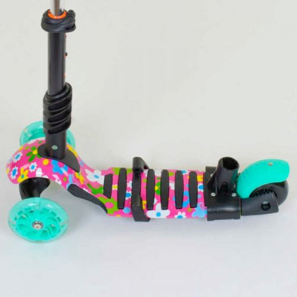 Самокат 5в1 43702 (1) Best Scooter, АБСТРАКЦІЯ, PU колеса, ПІДСВІТКА КОЛІС, в коробці