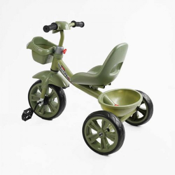Велосипед 3-х колісний BS-60417 Best Trike (1) колеса EVA переднє 10’’, заднє 8’’, сталева рама, УКР. ОЗВУЧУВАННЯ, кошик, в коробці