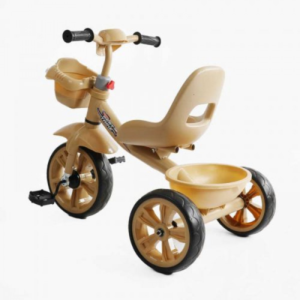 Велосипед 3-х колісний BS-60530 Best Trike (1) колеса EVA переднє 10’’, заднє 8’’, сталева рама, УКР. ОЗВУЧУВАННЯ, кошик, в коробці