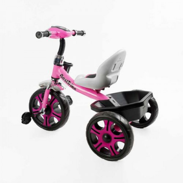 Велосипед 3-х колісний BS-22603 Best Trike (1) колеса EVA переднє 12’’, заднє 10’’, сталева рама, фара з музикою та світлом, кошик, в коробці