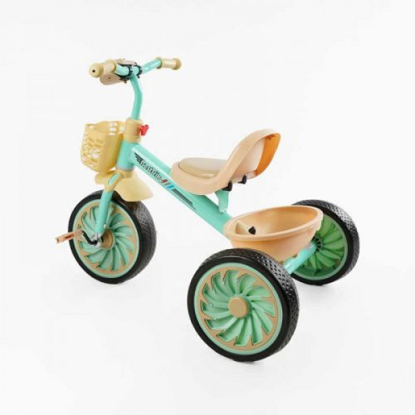 Велосипед 3-х колісний BS-33461 Best Trike (1) колеса EVA переднє 12’’, заднє 10’’, сталева рама, УКР. ОЗВУЧУВАННЯ, світло, 2 кошики, в коробці