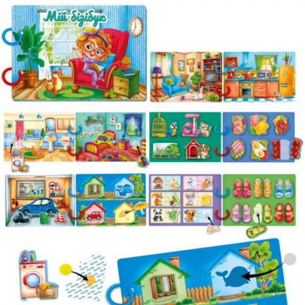 Гра розвиваюча Vladi Toys з липучками. "Бізі бук. Мій дім"