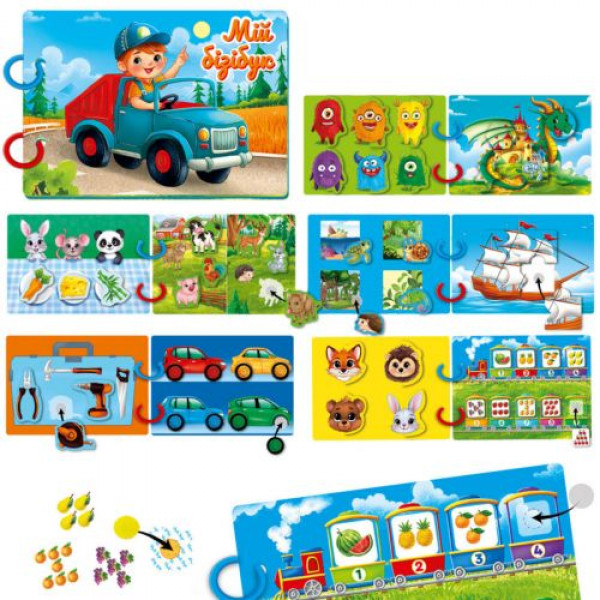 Гра розвиваюча Vladi Toys з липучками. "Бізі бук. Для хлопчиків"