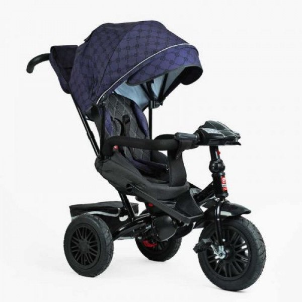 Велосипед 3-х колісний "BestTrike Perfetto" (поворотне сидіння, колеса гумові надувні, кошик, фара музична, USB, Bluetooth)