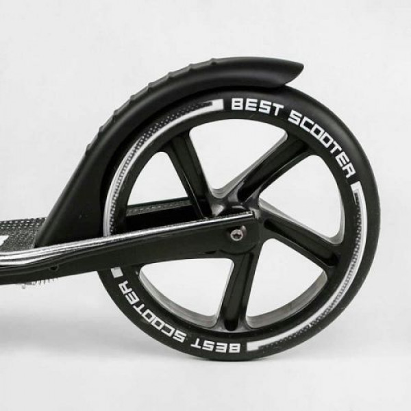 Самокат алюмінієвий "Best Scooter" (колеса PU, ФАРА, затискач керма, d передніх коліс - 230 мм, d задніх коліс 200мм, 1 амортизатор передній)