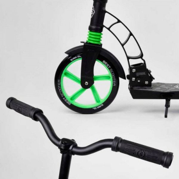 Самокат двоколісний "Best Scoote" (колеса PU, d переднього колеса - 23 см, d заднього колеса - 18 см, 1 амортизатор передній)