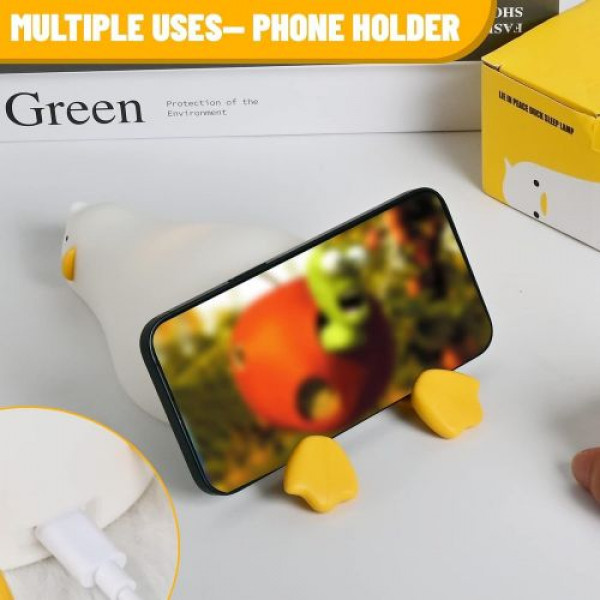 Нічник силіконовий "Качка Lie in peace duck sleep Lamp", акумулятор