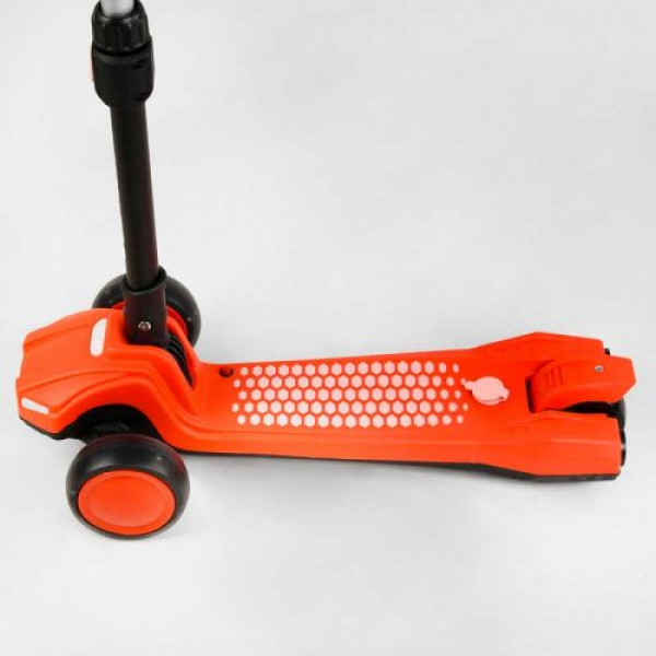Самокат триколісний LT-12857 Best Scooter з парогенератором складне кермо, ЗВУК МАШИНИ, ДИМ, СВІТЛО, пластмасовий, колеса PU 120х35мм, в коробці