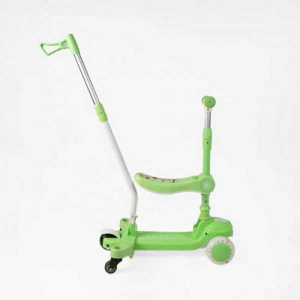 Самокат 5в1 "Skyper" колеса PU 125х40мм зі світлом, укр озвучування та підсвічування платформи,с ДОП. КОЛЕСАМИ, захисний бампер, в коробці