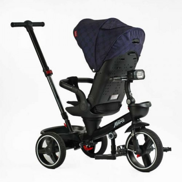 Велосипед "BestTrike Marco" (поворотне сидіння, складне кермо, колеса з прогумованим PU, кошик, телескопічна ручка, фара музична)