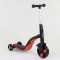 Самокат 3в1 (1) Best Scooter, самокат-велобіг-велосипед, ЧЕРВОНИЙ, світло, 8 мелодій, колеса PU, переднє колесо d = 20см, задні d = 11см