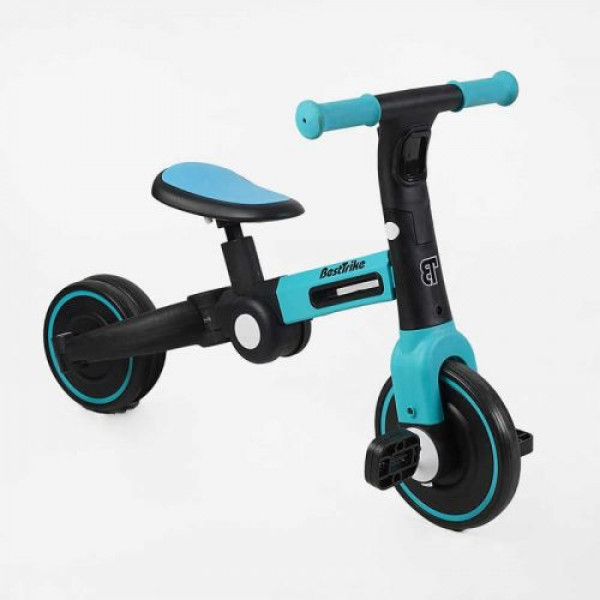 Велосипед 3-х колісний BS-77552 Best Trike (1) колеса EVA переднє 8’’, заднє 6’’, нейлонова рама, трансформується у велобіг, підсвічування, в коробці