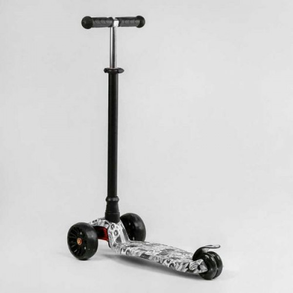 Самокат триколісний “Best Scooter” (кермо знімне, колеса PU зі світлом, переднє 130х25 мм, задні здвоєні 80х45 мм, в коробці)