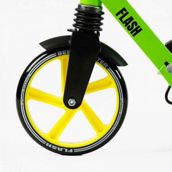 Самокат двоколісний Best Scooter FL-20085 (4) сталева рама, ручне гальмо, колеса PU 200 мм, 1 амортизатор передній, в коробці