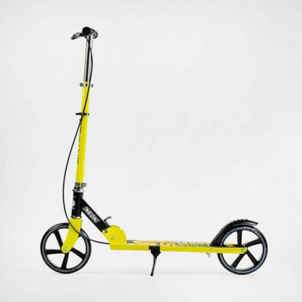 Самокат двоколісний Skyper Neon N-81483 (6) сталева рама, ручне гальмо, колеса PU діаметр 200мм, грипси гумові