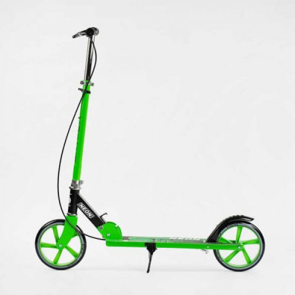 Самокат двоколісний Skyper Neon N-36719 (6) сталева рама, ручне гальмо, колеса PU діаметр 200мм, грипси гумові