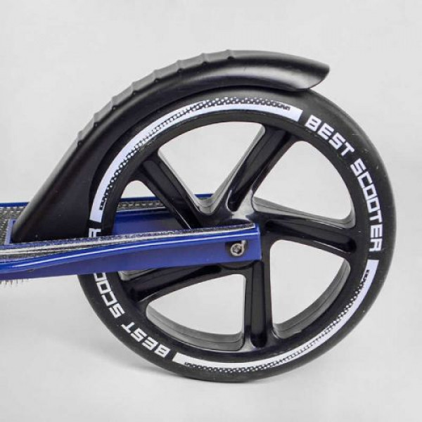 Самокат алюмінієвий "Best Scooter" (колеса PU, ФАРА, затискач керма, d передніх коліс - 230мм, d задніх коліс 200мм, 1 амортизатор передній)