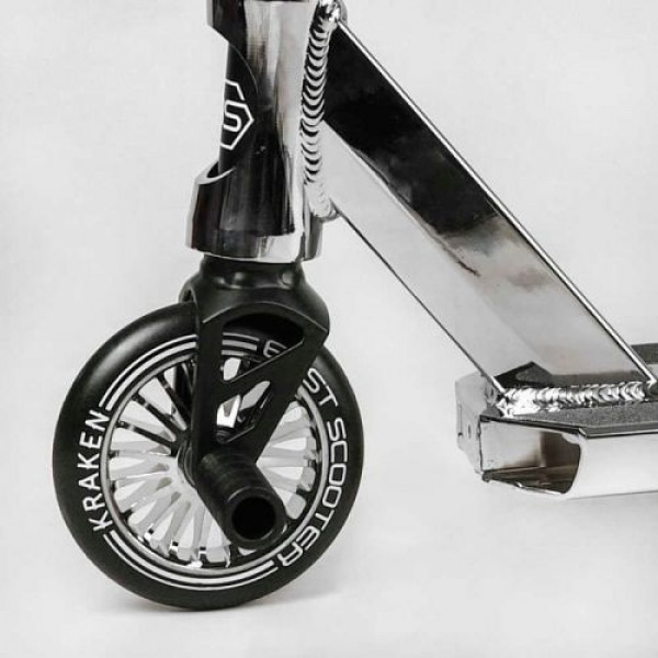 Самокат трюковий "Best Scooter. Kraken" (HIC-система, ПЕГИ, алюмінієвий диск та дека, АНОДОВАНИЙ, колеса PU 110 мм, ширина керма 58 см)
