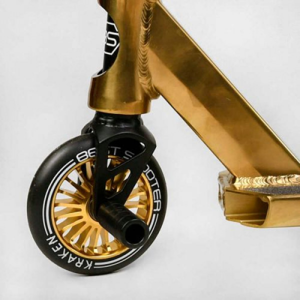 Самокат трюковий "Best Scooter. Kraken" (HIC-система, ПЕГИ, алюмінієвий диск та дека, АНОДОВАНИЙ, колеса PU 110 мм, ширина керма 58 см)