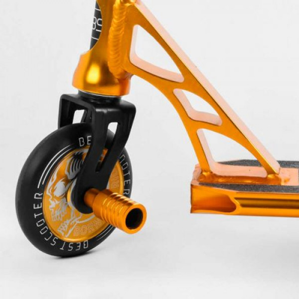Самокат трюковий "Best Scooter" (HIC-система, ПЕГИ, алюмінієвий диск та дека, АНОДОВАНЕ ФАРБУВАННЯ, колеса PU, d = 110мм, ширина керма - 60 см)
