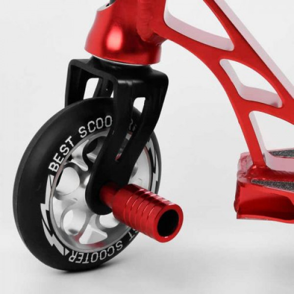 Самокат трюковий "Best Scooter" (HIC-система, ПЕГИ, алюмінієвий диск та дека, АНОДОВАНЕ ФАРБУВАННЯ, колеса PU, d = 110мм, ширина керма - 60 см)