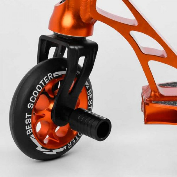 Самокат трюковий "Best Scooter" (HIC-система, ПЕГИ, алюмінієвий диск та дека, АНОДОВАНЕ ФАРБУВАННЯ, колеса PU, d = 110мм, ширина керма - 60 см)